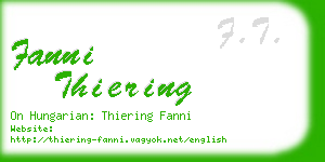 fanni thiering business card